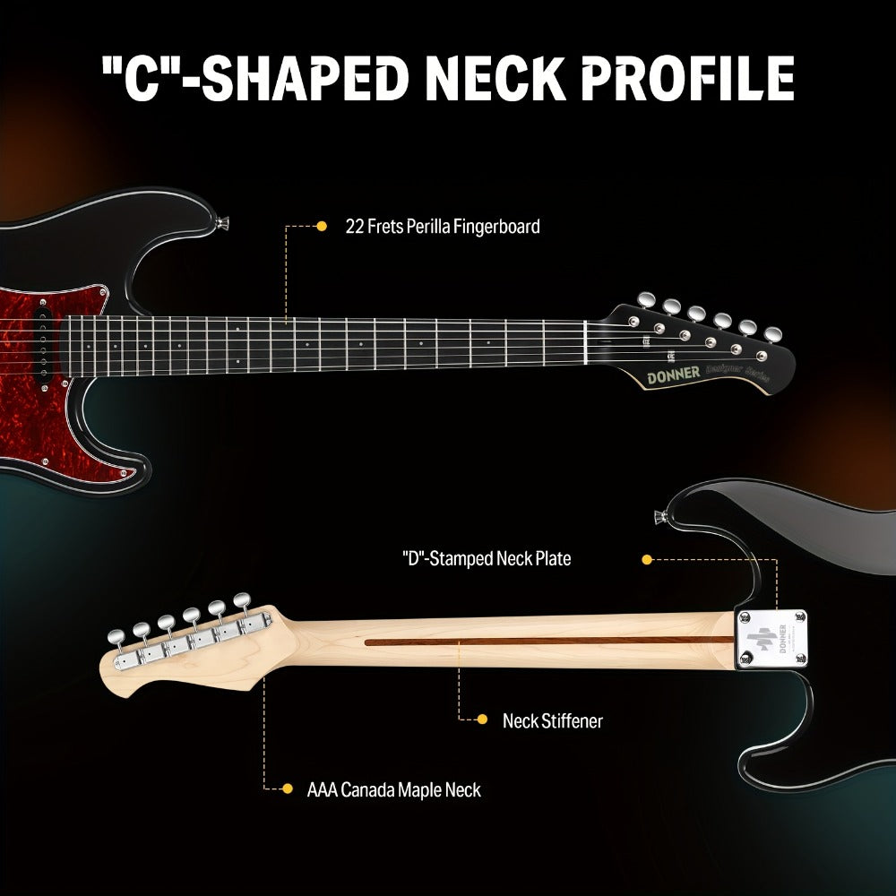 Electric Guitar, 39 Inch, Donner, Inch, Designer for Lessons and Practice