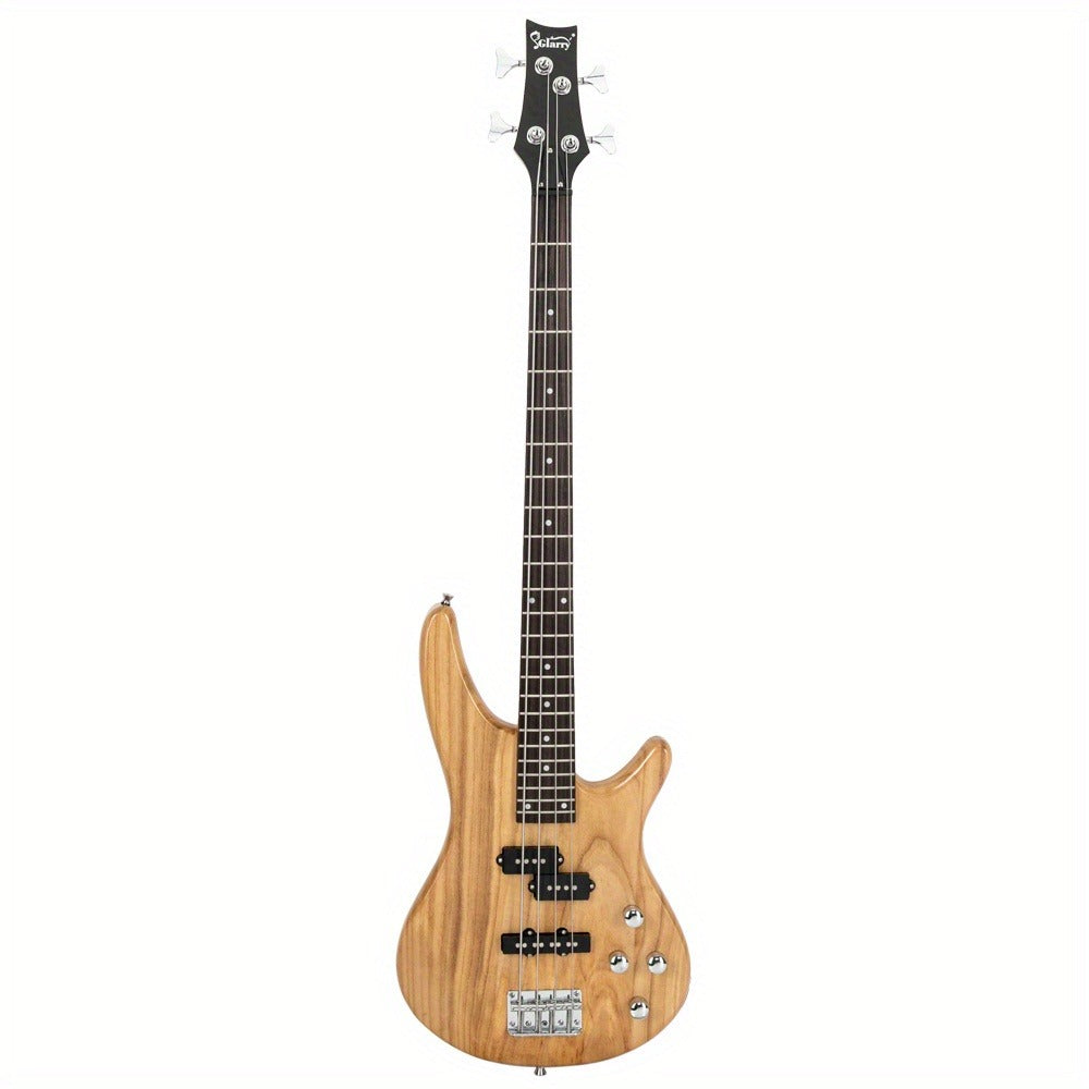 Full Size 4-String Electric Bass Guitar, 34-Inch Scale, Dual Pickups