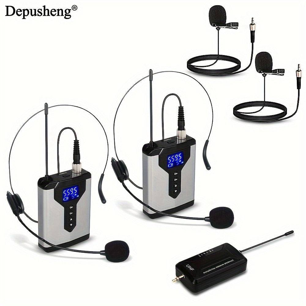 Audio Mixer, Rechargeable, Wireless, DEPUSHENG, Lavalier for Live Sound
