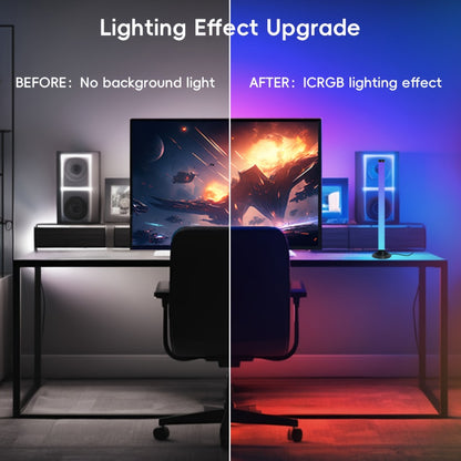 RGB Monitor Light Bars, 2-Piece USB Backlight Set with App and Remote Control