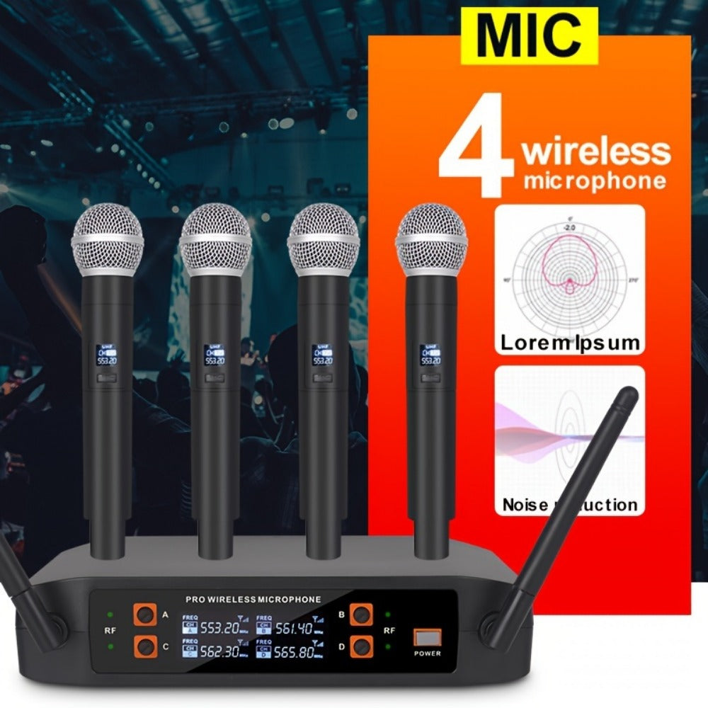 Recording Microphone, Wireless, 160ft, YAMNWEO, 4-Channel for Recording and Streaming