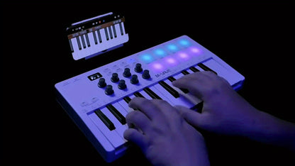 M-VAVE 25-Key MIDI Keyboard Controller with, Velocity-Sensitive Slim Keys & RGB Backlit Pads - Portable / MIDI Controller Compatible for DAW, Compatible with, Ableton, FL Studio, Cubase, Reason - - ()