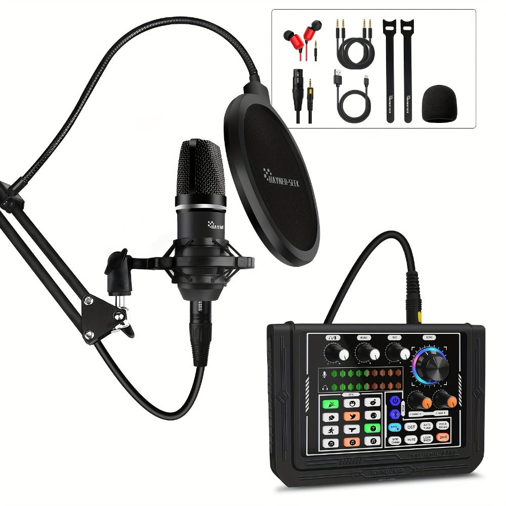 USB Audio Interface, Rechargeable, USB, Hayner-Seek, Podcast for Recording and Streaming