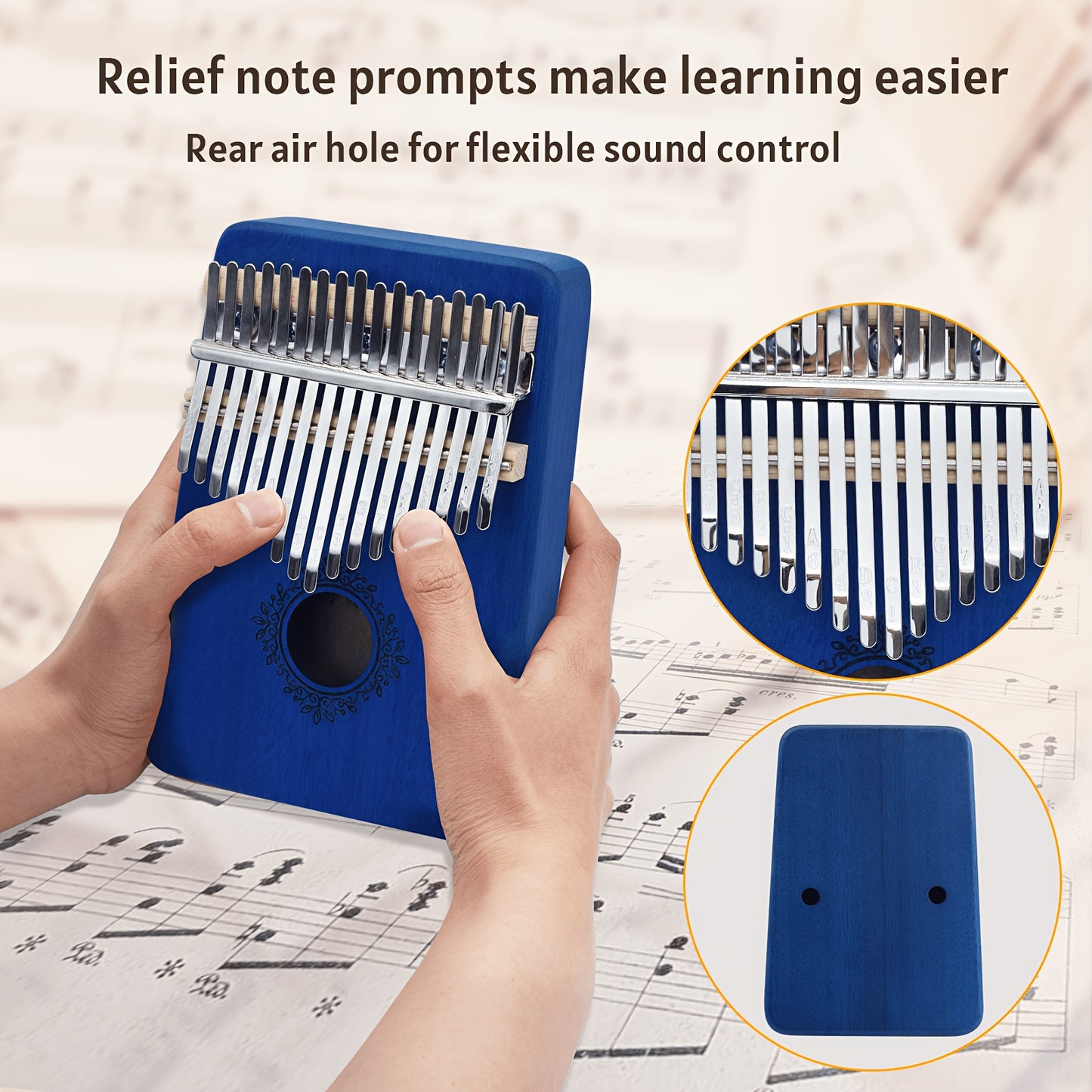 10 Types Kalimba Thumb Piano 17 Keys, Portable Mbira Finger Piano Gifts for His And Hers Beginners, with Gift Box, Tune Hammer, Songbook - Musical Instruments Gift