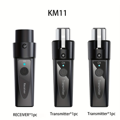XLR Wireless Microphone System, 2. 4Ghz, Rechargeable Wireless Mic Adapter for Mixing, Dynamic, and Live Broadcasting, USB-C Charging, 0. 1W-0. 2W Power Output, No Charger Included, Live Broadcasting | Sleek Design | USB Charging, XLR Microphon