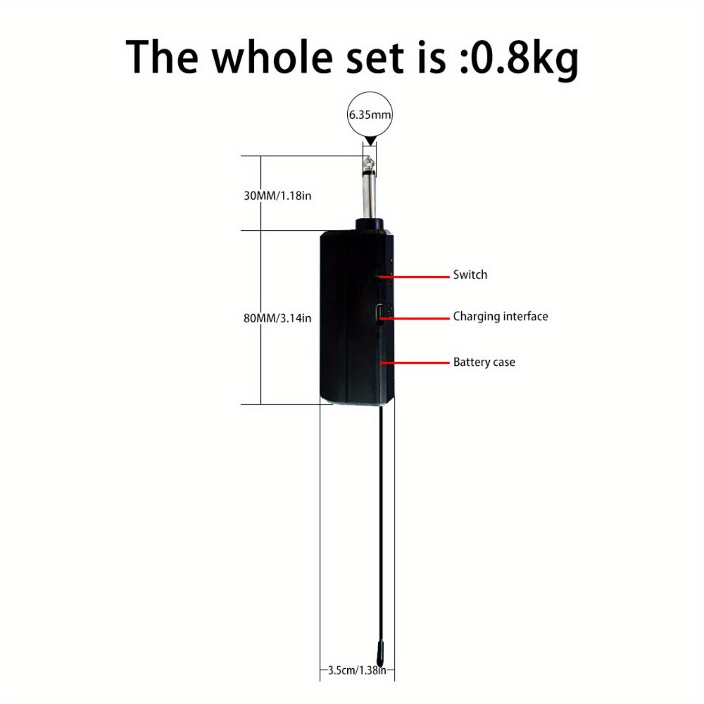 Recording Microphone, Wireless, Rechargeable, Dual-Channel for Recording and Streaming