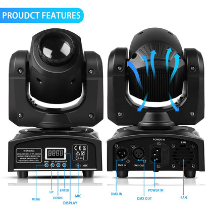Moving Head DJ Light, RGBW, DMX Control, LED, Party for Stage and Party Lighting