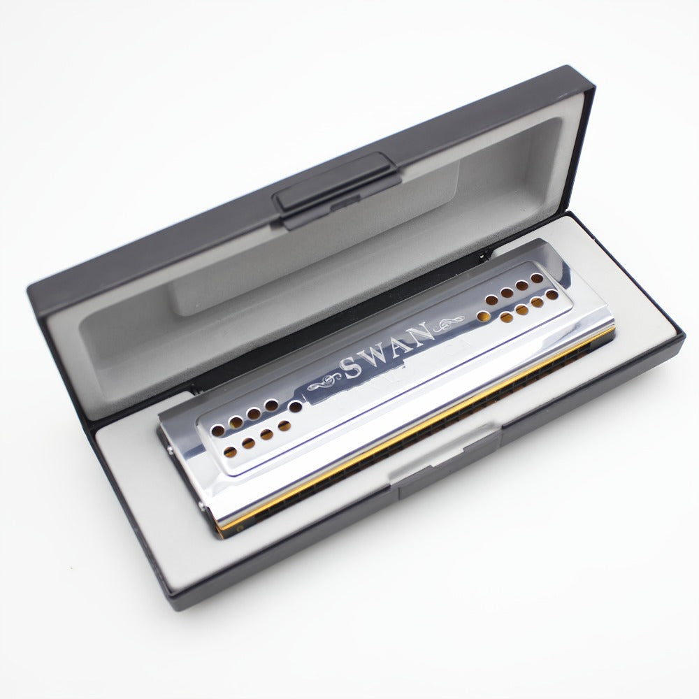 Blues Harmonica, Swan, 24-Hole, Tuned for Blues Practice for Home Practice, Rehearsal