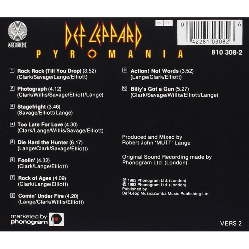 Def Leppard - Pyromania [CD] - Jump Start Title