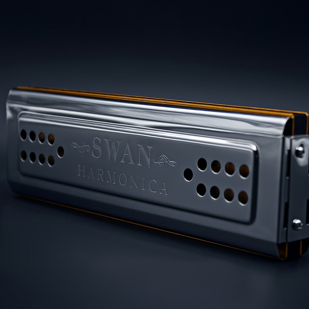 Blues Harmonica, Swan, 24-Hole, Tuned for Blues Practice for Home Practice, Rehearsal