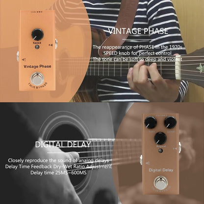 Guitar Multi-Effects Processor, Multiple, Easy, Adjust for Guitar Or Bass Tone Shaping