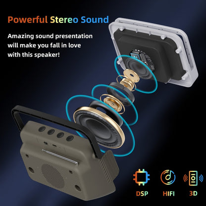 Portable PA Speaker, White, Wireless, USB-C, Karaoke, Machine for Parties and Karaoke