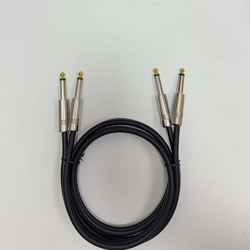 [Dual 6.35Mm Stereo Cable] Dual 6.35Mm 1/4 TS to Dual 1/4 TS Stereo Cable, Connectors for Speakers, Amplifiers, Mixers, AV Recorders, High-Fidelity Stereo Sound Systems, And Various Other Equipment