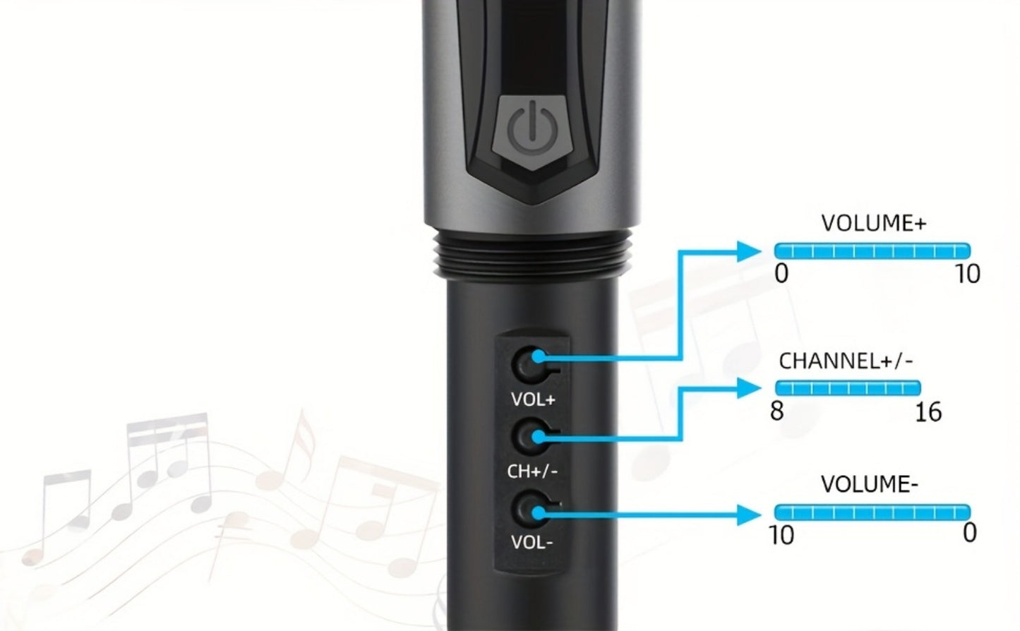 Recording Microphone, Rechargeable, 2.4 GHz Wireless, Wireless, Aveek for Recording