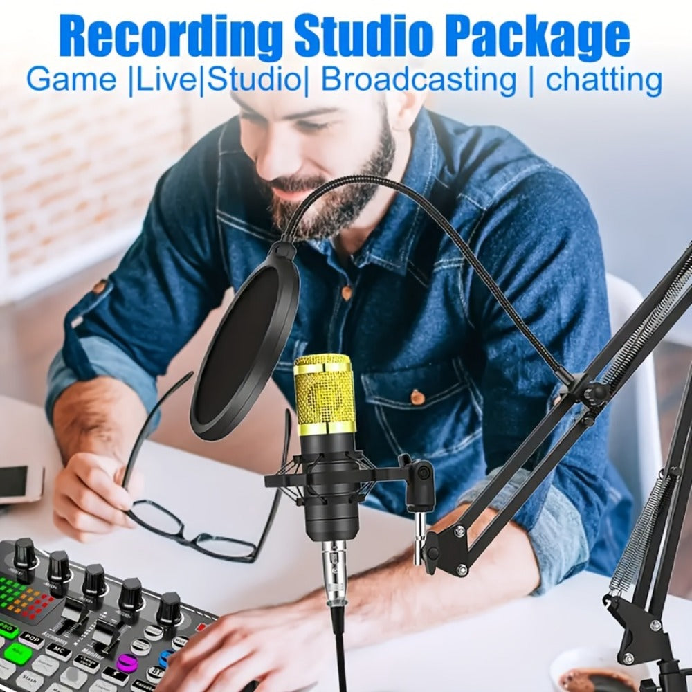 BM-800 Condenser Microphone Kit with Mixer, Boom Arm and Accessories