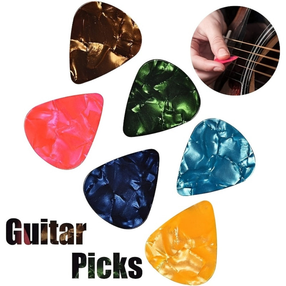 Guitar Pick Set, 7pcs, Clip-On, Tuner, Picks for Practice and Performance