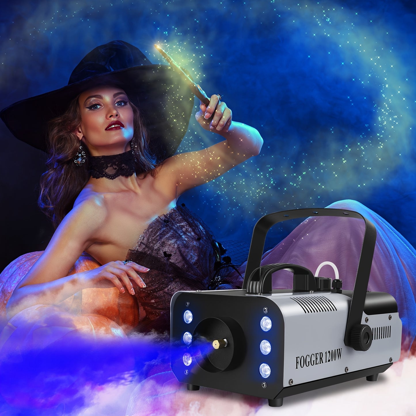 1200W LED RGB DJ Smoke Machine Stage Fog Effect Equipment for Wedding Christmas Halloween Stage Light Fog Machine
