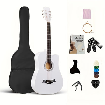 Acoustic Guitar, Full Size, 38-Inch, Basswood, Beginners for Lessons and Practice