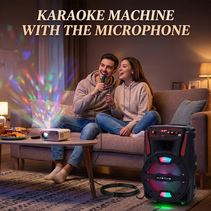 Portable PA Speaker, Remote Control, Wireless, Indoor/Outdoor for Parties and Karaoke