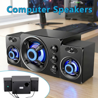 Portable PA Speaker, 3.5mm, RGB, USB, Computer, Speakers, Subwoofer for Parties