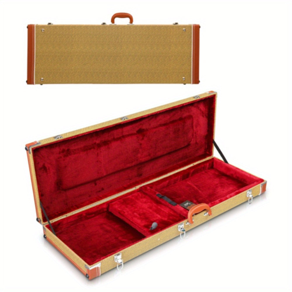 Yellow Square PVC Electric Guitar Case - Fits ST/ TL/ Flame/ 170 - Type/ SG Guitars - Protect Your Instrument in Style