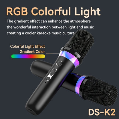 Portable Karaoke System, Stereo, RGB, Wireless, VAORLO, DS-K2, Machine for Parties