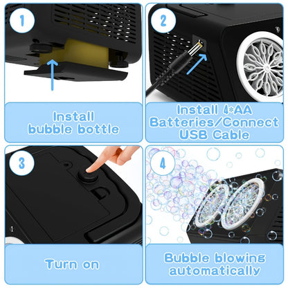 Bubble Machine, Rechargeable, Upgrade, Automatic, Blowing for Parties