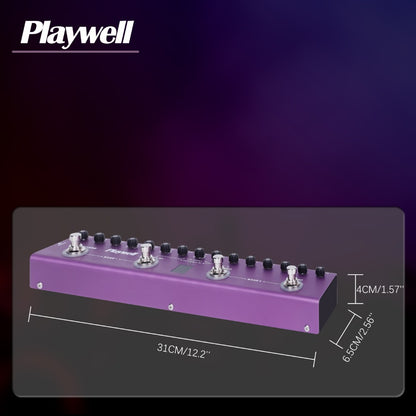 Guitar Effects Pedal, Wireless, Playwell, Multi for Electric Guitar Or Bass Tone Shaping