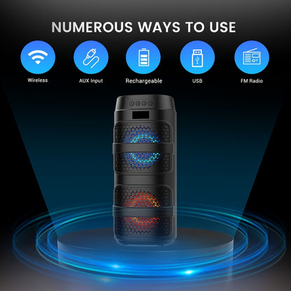 Portable PA Speaker, Stereo, Wireless, USB, 3000Watts, Speakers for Parties and Karaoke