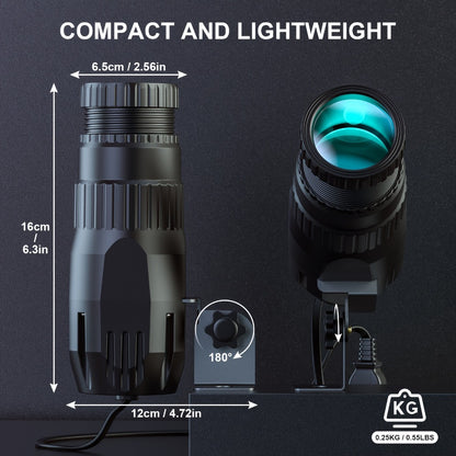 10W RGBW LED Pinspot Stage Light with Remote and Manual Focus