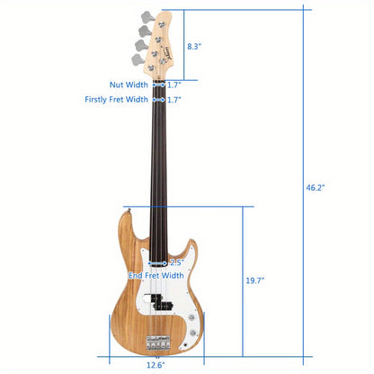Instrument Cable, Full Size, Fretless, Electric, Bass for Connecting Instruments