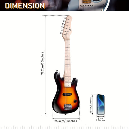 WINZZ 30-Inch Electric Guitar Starter Kit with Mini Amp and Gig Bag
