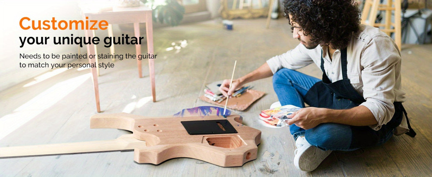 Electric Guitar, Glarry, DIY, Kit for Lessons and Practice for Home Practice, Rehearsal