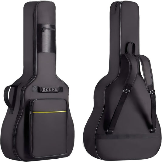 38 39 40 41 Inch Guitar Backpack Acoustic Guitar Bag 0.3 Inch Thick Padding Dual Adjustable Shoulder Strap Guitar Case Gig Bag with Back Hanger Loop product image