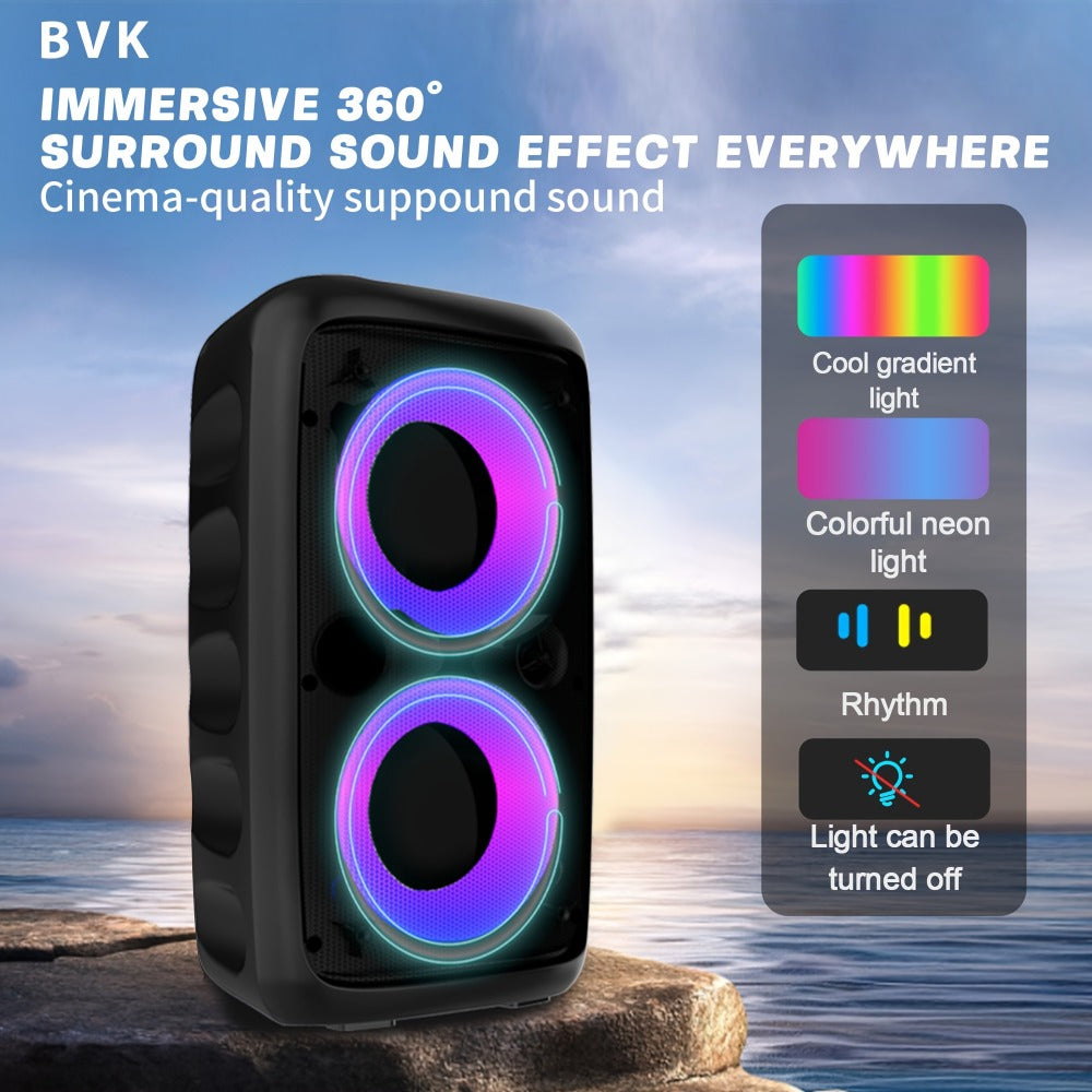 Portable PA Speaker, Upgraded MOS-1265-1 Wireless, RGB, Wireless, MOS-1265, Enhanced