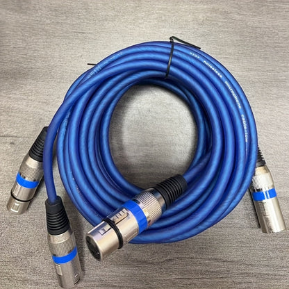 2pcs QIDUOHAO High-Quality XLR Cables in 6-Inch, 10-Inch, 15-Inch, 30-Inch, And 50-Inch Foot Lengths - Premium Balanced DMX Cable with 3-Pin XLR A-C Connector Microphone Cable, Available in Four Colors, Suitable for Graduation Season, Father'S Day