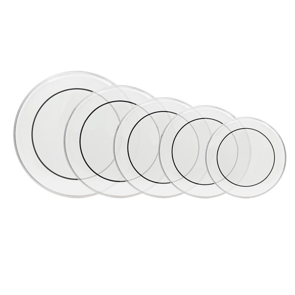 Transparent Drum Heads (22", 16", 14", 13", 12")