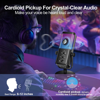 Recording Microphone, RGB, USB, Gaming, Game for Recording and Streaming