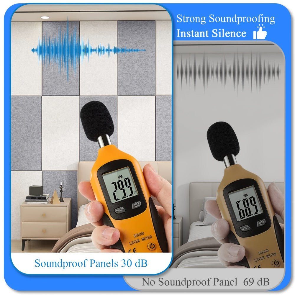 Acoustic Wall Panel, 12pcs, 6/12pcs for Reducing Room Reflections In Recording