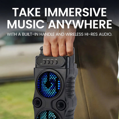 8800W Portable PA Wireless Speaker with RGB Lighting, Compact Subwoofer, And FM Radio; Supports Bt/Tws/Fm/Usb/Tf/Microphone Input; Perfect for House Parties, Holiday Gatherings, And Indoor Music And Dancing; Ideal Gift for JBL