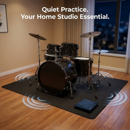 Non-Slip Drum Mat, 47 x 63-Inch Floor Pad for Acoustic and Electronic Kits