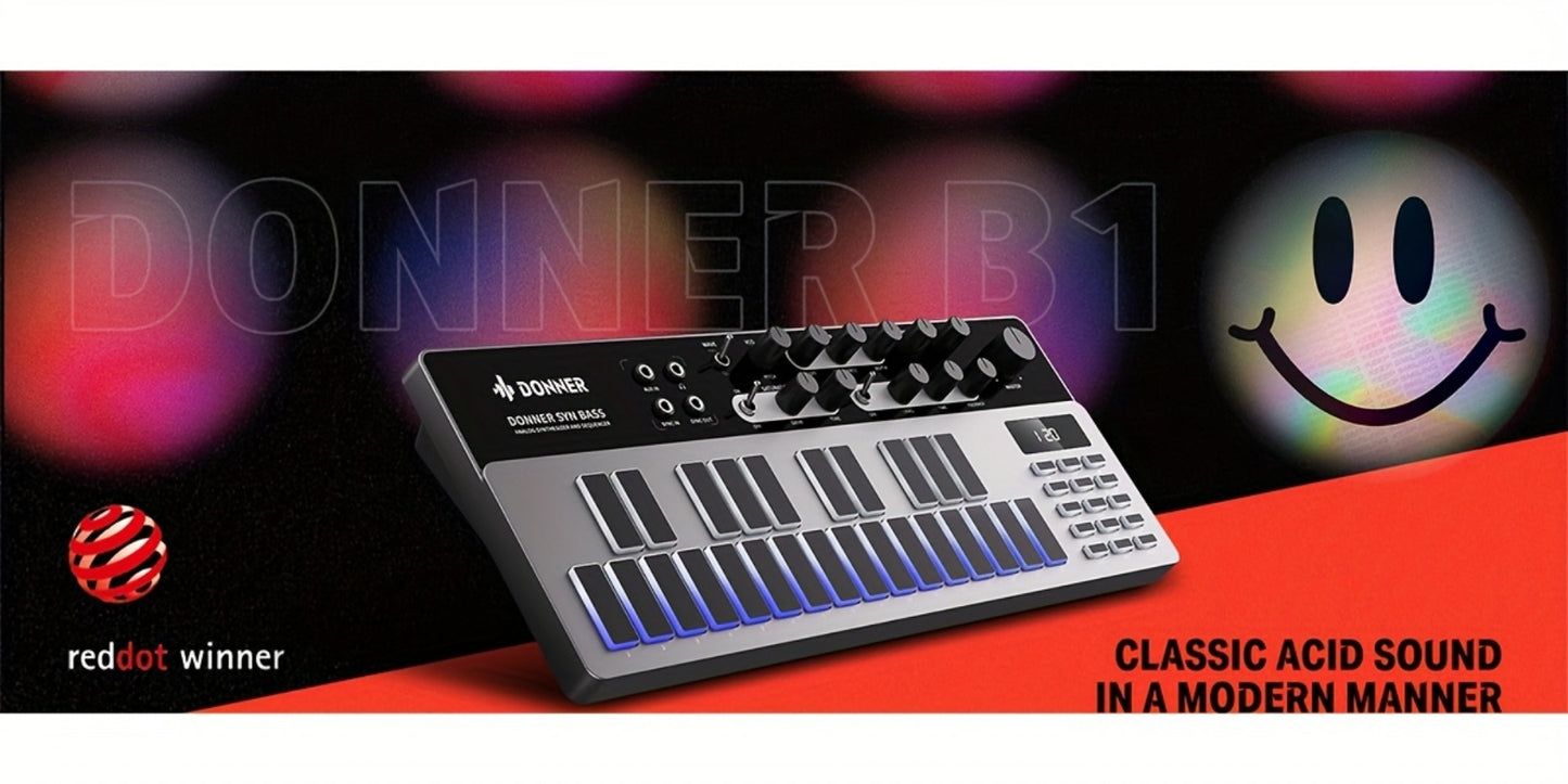 MIDI Pad Controller, Donner, Sequencer, Bass for Music Production