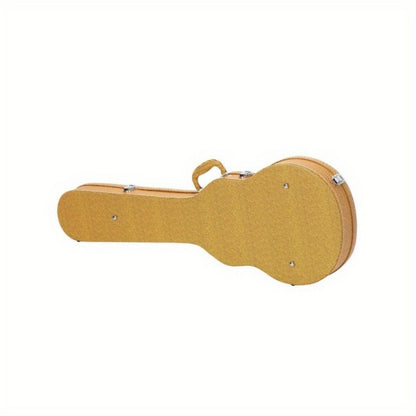Guitar Case, Yellow, Hard, Shell for Storage and Travel for Home Practice, Rehearsal