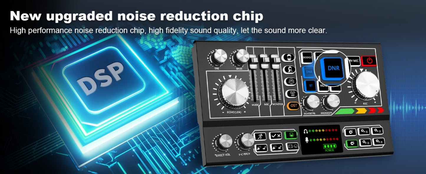 Audio Mixer, Podcast, Recording, Equipment for Live Sound for Home Practice, Rehearsal
