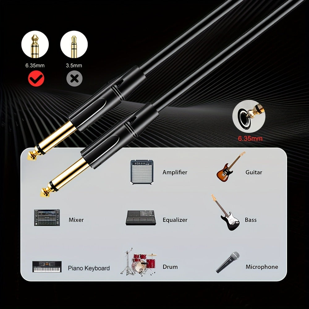 Instrument Cable, 20ft, 10ft, Pro, Audio, Guitar for Connecting Instruments