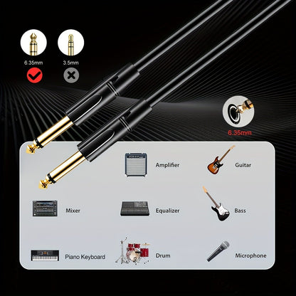 Instrument Cable, 20ft, 10ft, Pro, Audio, Guitar for Connecting Instruments