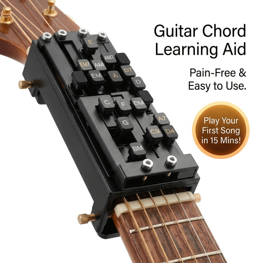 Guitar Chord Trainer for Beginners, Chord Trainer Tools, Portable Learning for Aid for Guitar Starters, Enhances Muscle Memory And Chord Transitions, Black, for Beginners Friends Gifts
