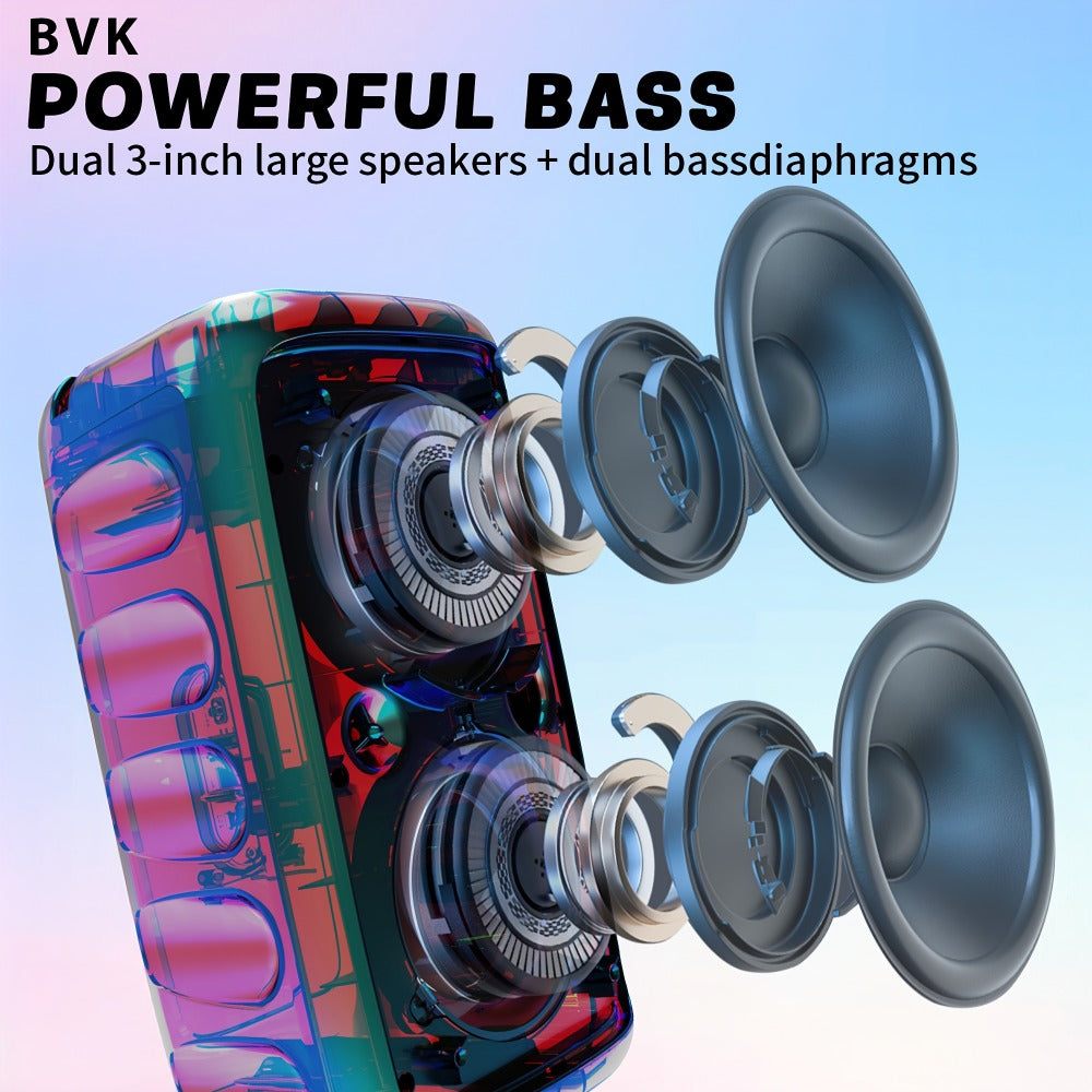 Portable PA Speaker, Upgraded MOS-1265-1 Wireless, RGB, Wireless, MOS-1265, Enhanced