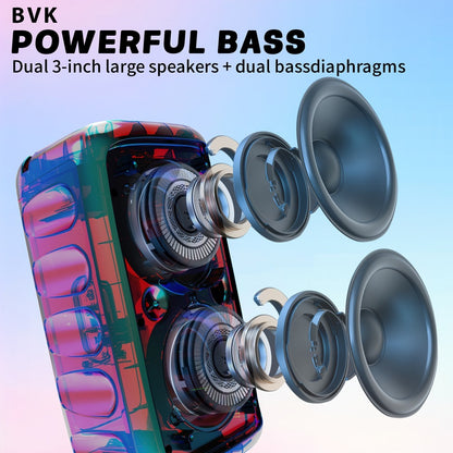 Portable PA Speaker, Upgraded MOS-1265-1 Wireless, RGB, Wireless, MOS-1265, Enhanced