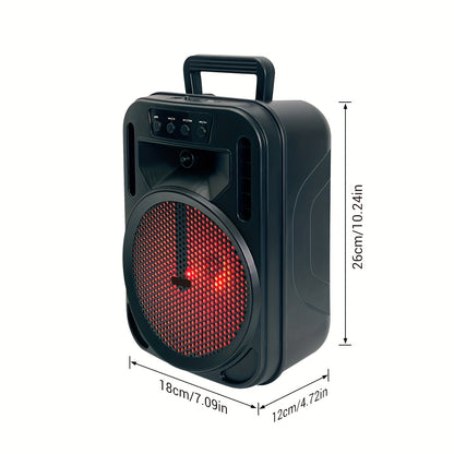 4000W Rechargeable Outdoor Bluetooth Speaker Portable PA System W/ 6.5" Subwoofer, Party Lights USB/TF/FM/TWS, FM Radio, Perfect for Thanksgiving & Christmas Party